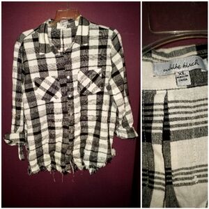 NWOT White Birch Buffalo plaid XL flannel long sleeve button down button up